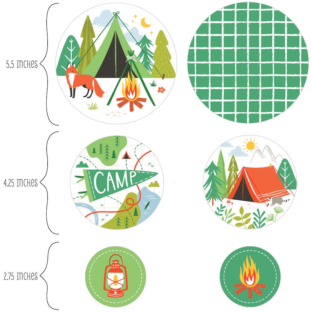 Camping Large Confetti - 27 Ct