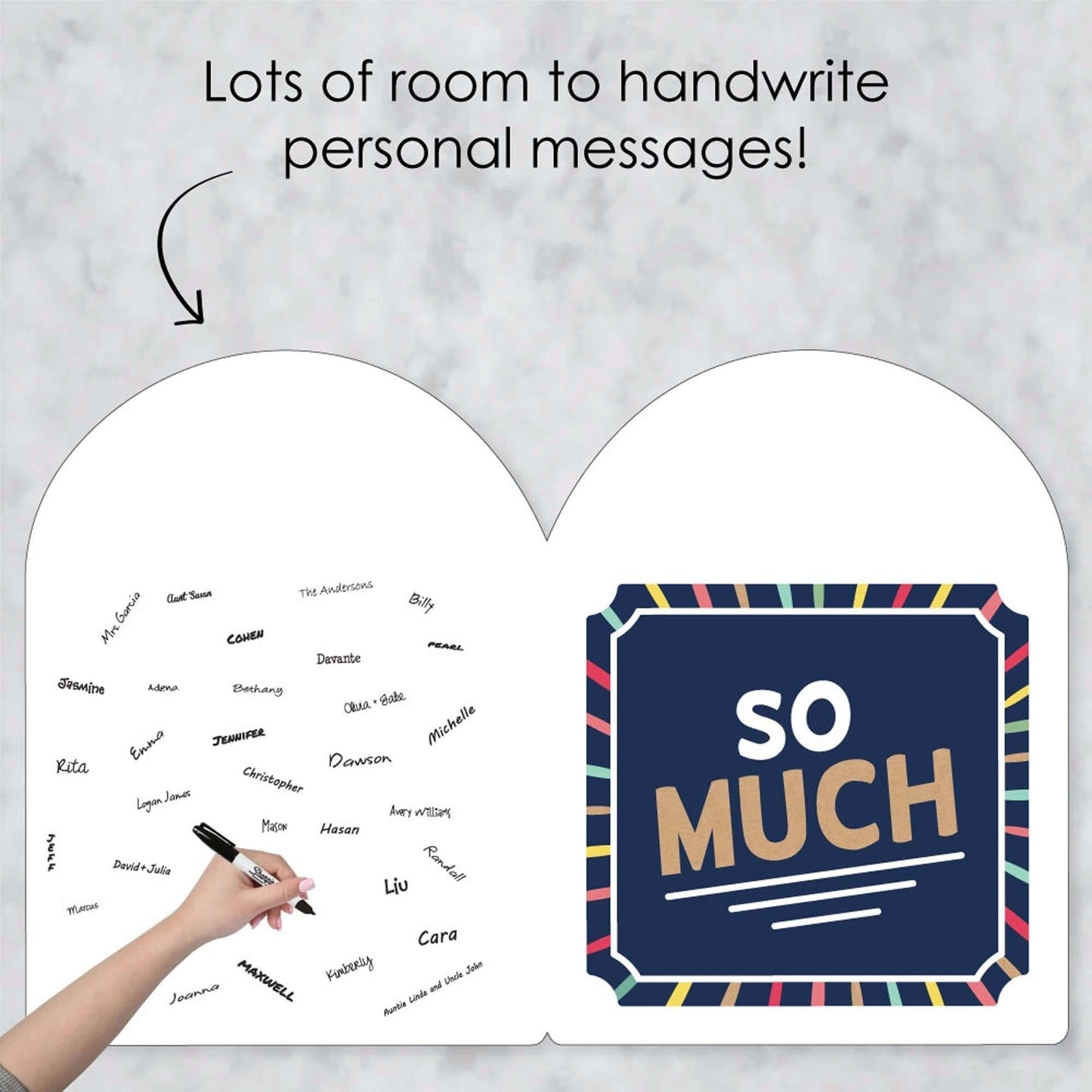 Miss You - Going Away Giant Greeting Card - Big Shaped Jumborific Card - 16.5 x 22 inches