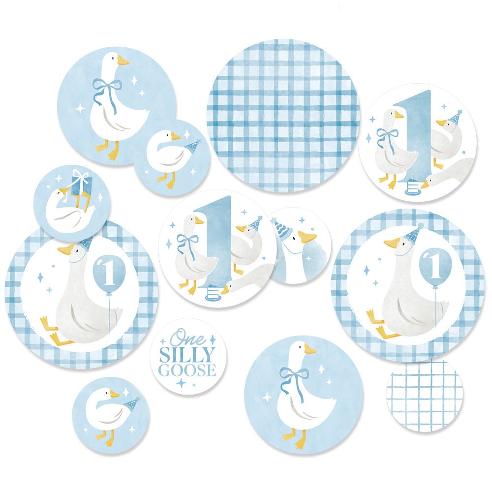 One Silly Goose Blue Large Confetti - 27 Ct