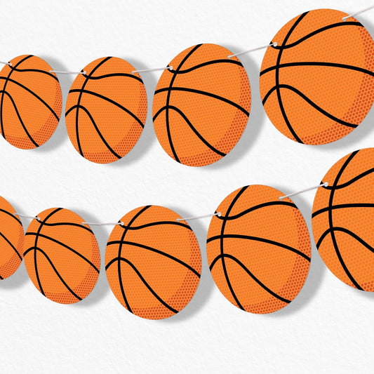 Basketball Garland Banner - 15 Pc