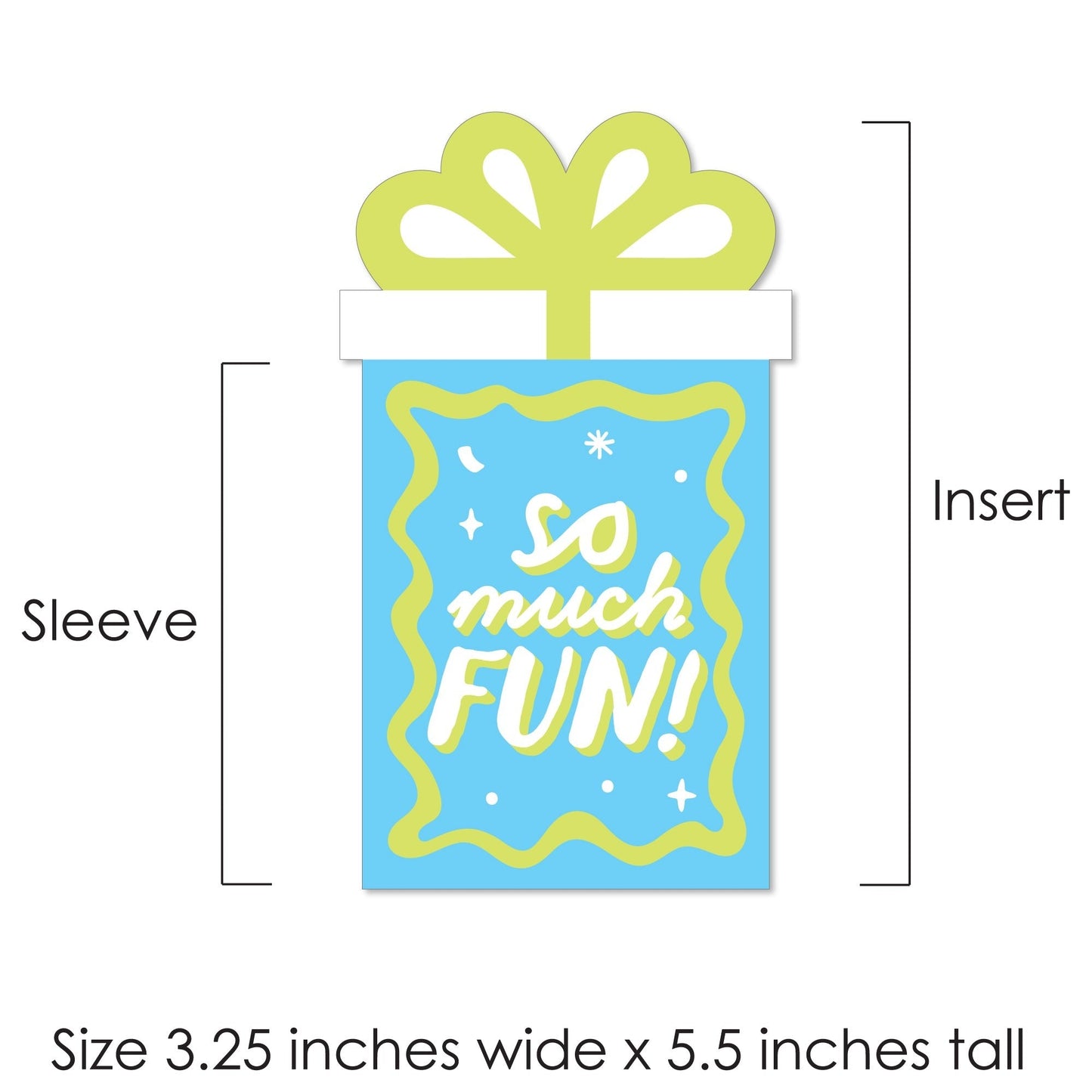 Party Time - Happy Birthday Party Money and Gift Card Sleeves - Nifty Gifty Card Holders - Set of 8