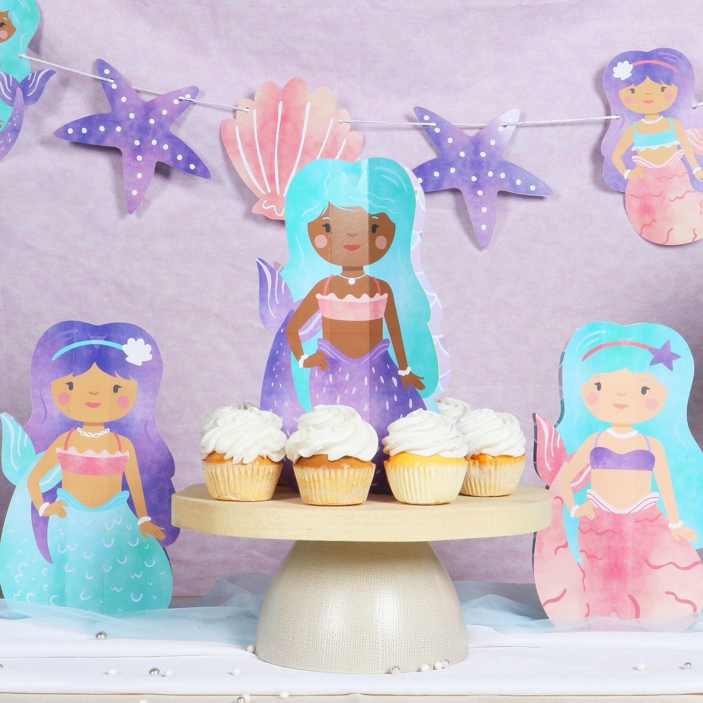 Mermaid 3D Centerpieces - 8 Ct