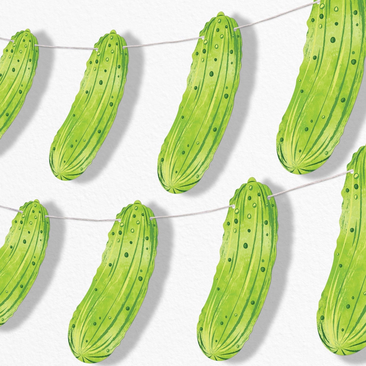 Pickle Garland Banner - 15 Pc