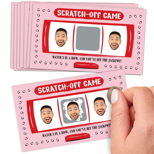 Custom Face Lucky In Love Scratch Off Card Game - 22 Ct