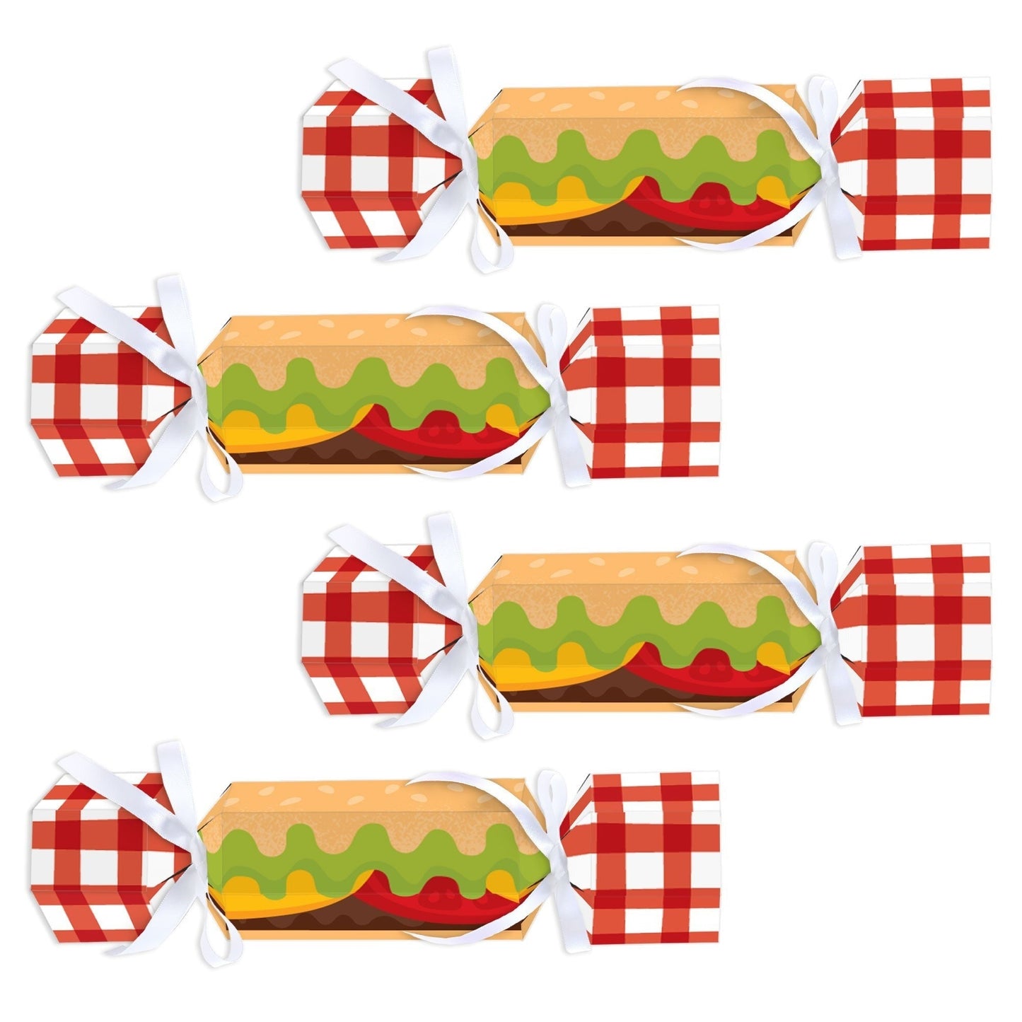Fire Up the Grill - No Snap Summer BBQ Picnic Party Table Favors - DIY Cracker Boxes - Set of 12