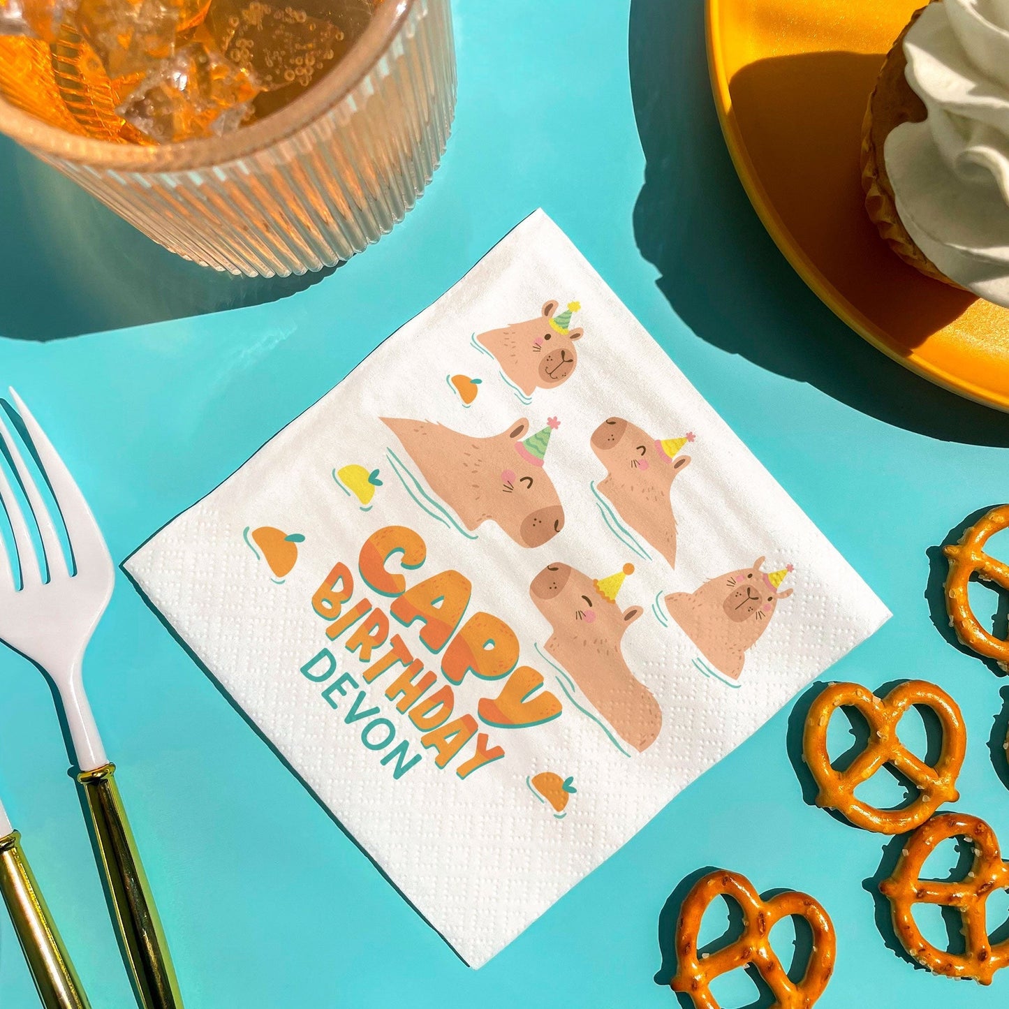 Custom Text Napkins - Capybara