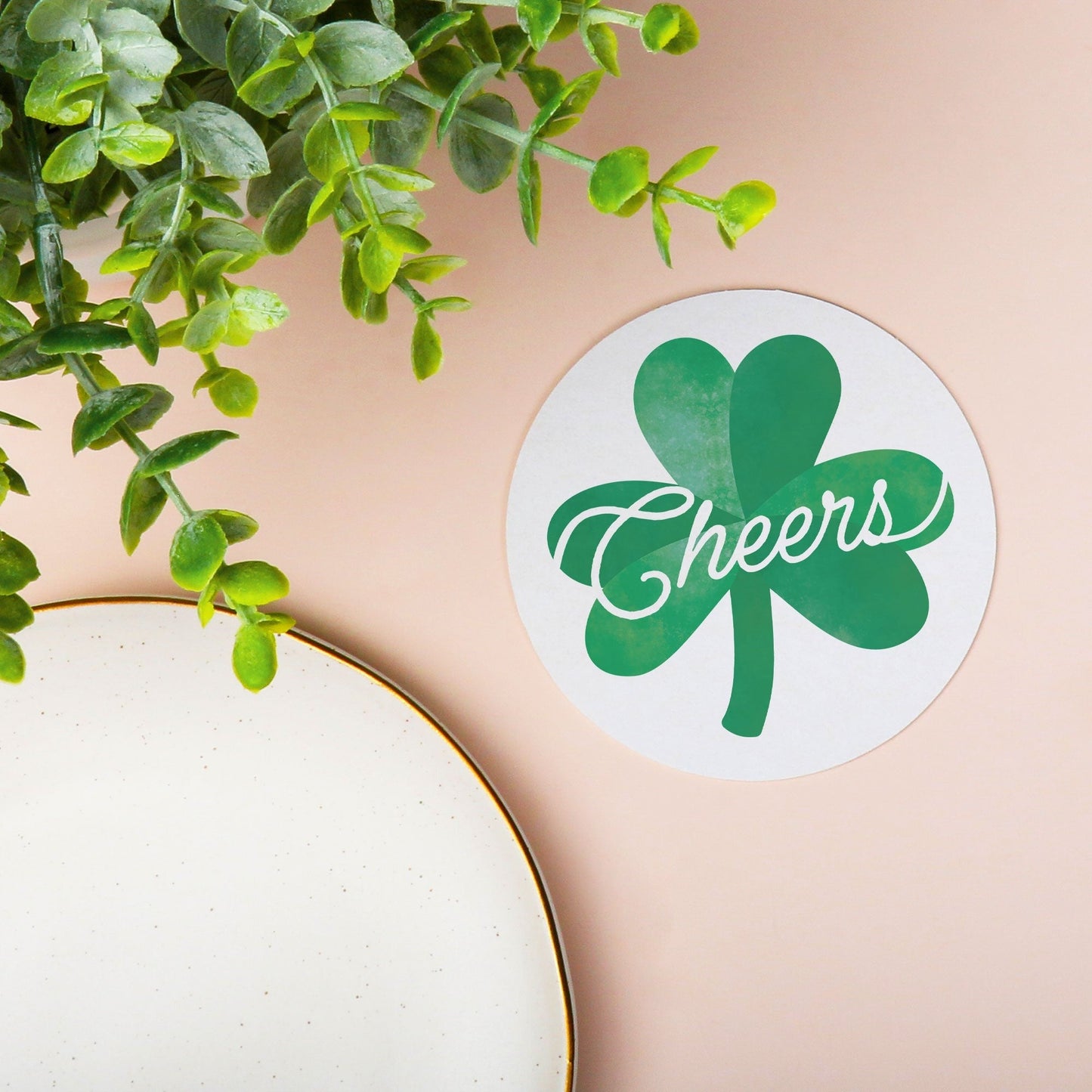 Drink Coasters - Shamrock St. Patrick’s Day - 25 Ct