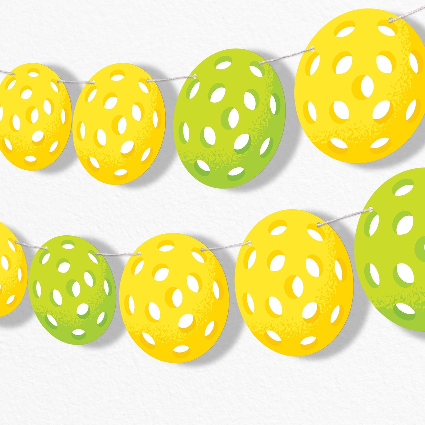 Pickleball Garland Banner - 15 Pc