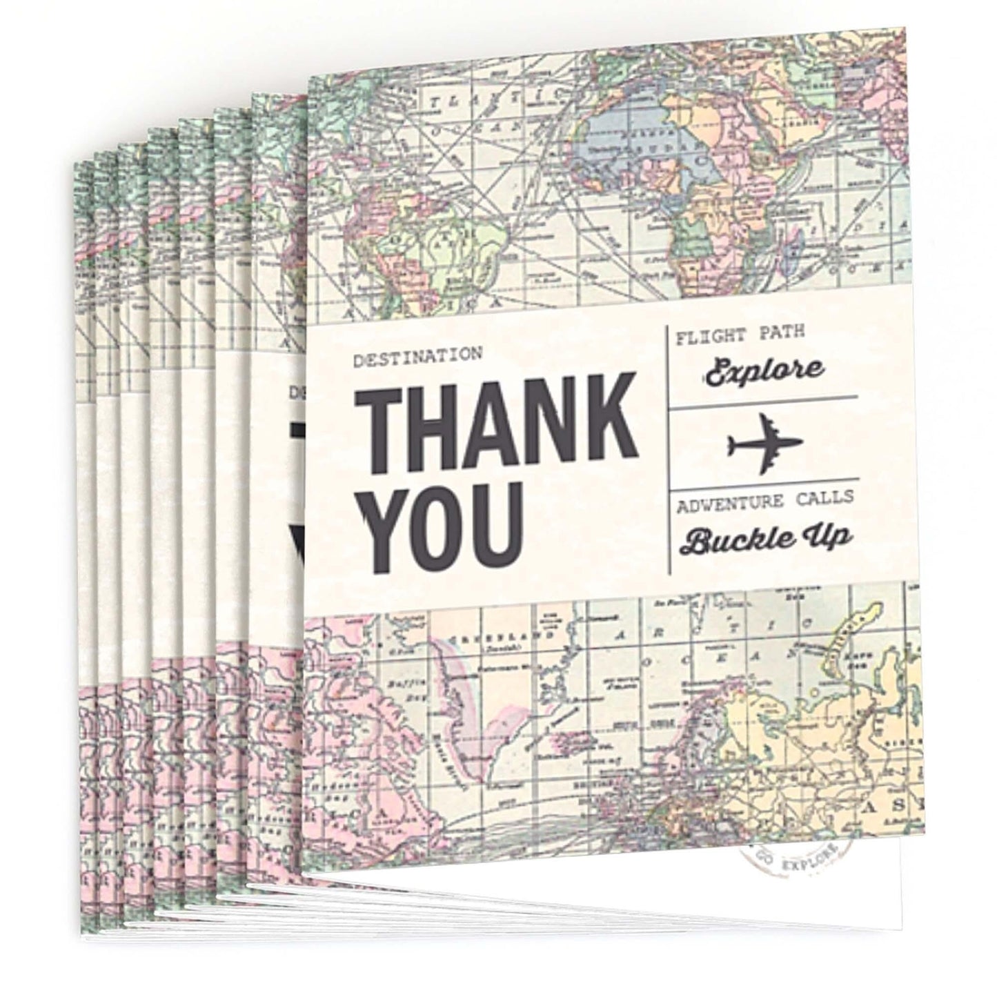 World Awaits - Graduation Party Thank You Cards - 8 ct