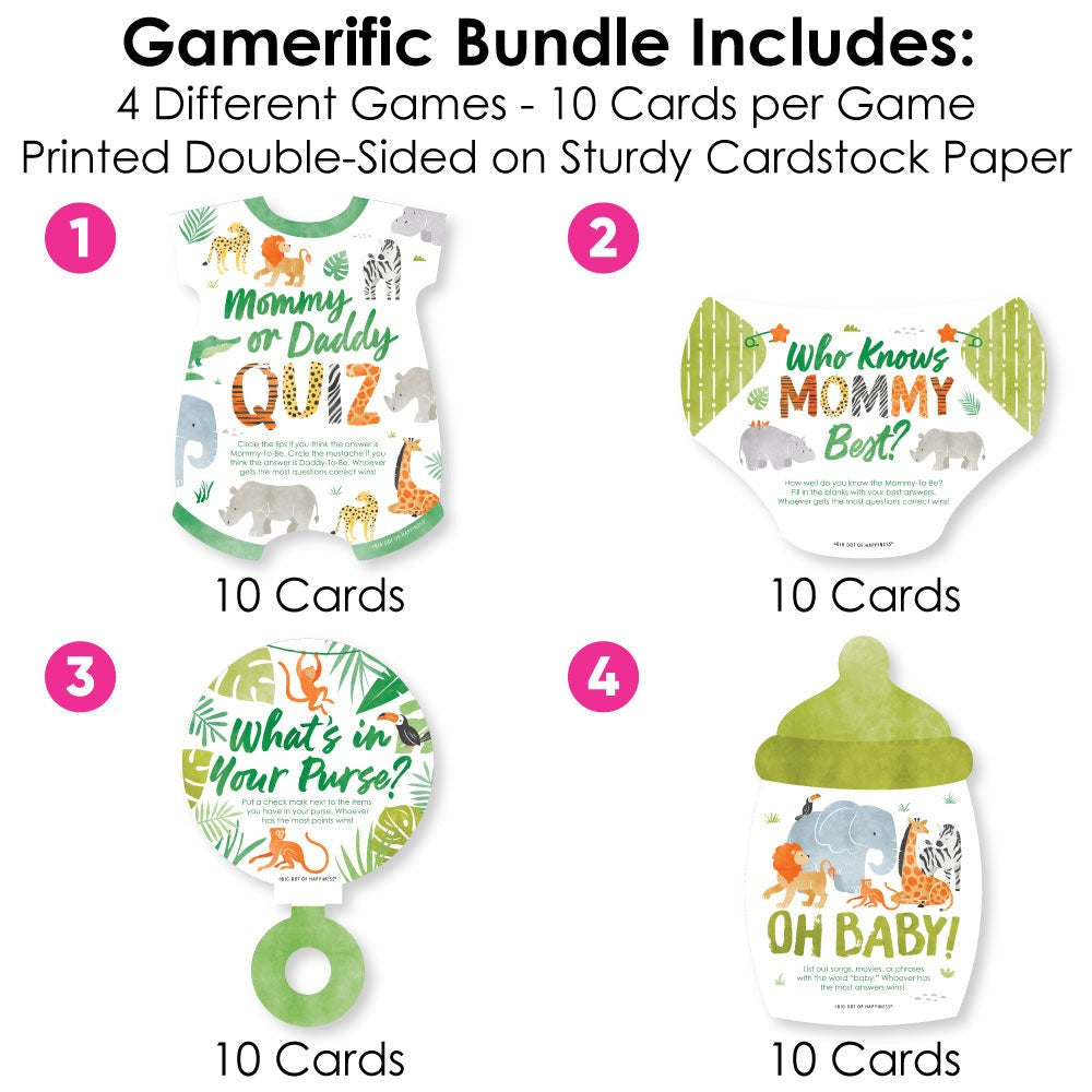 Safari Animals Baby Shower Gamerific Bundle