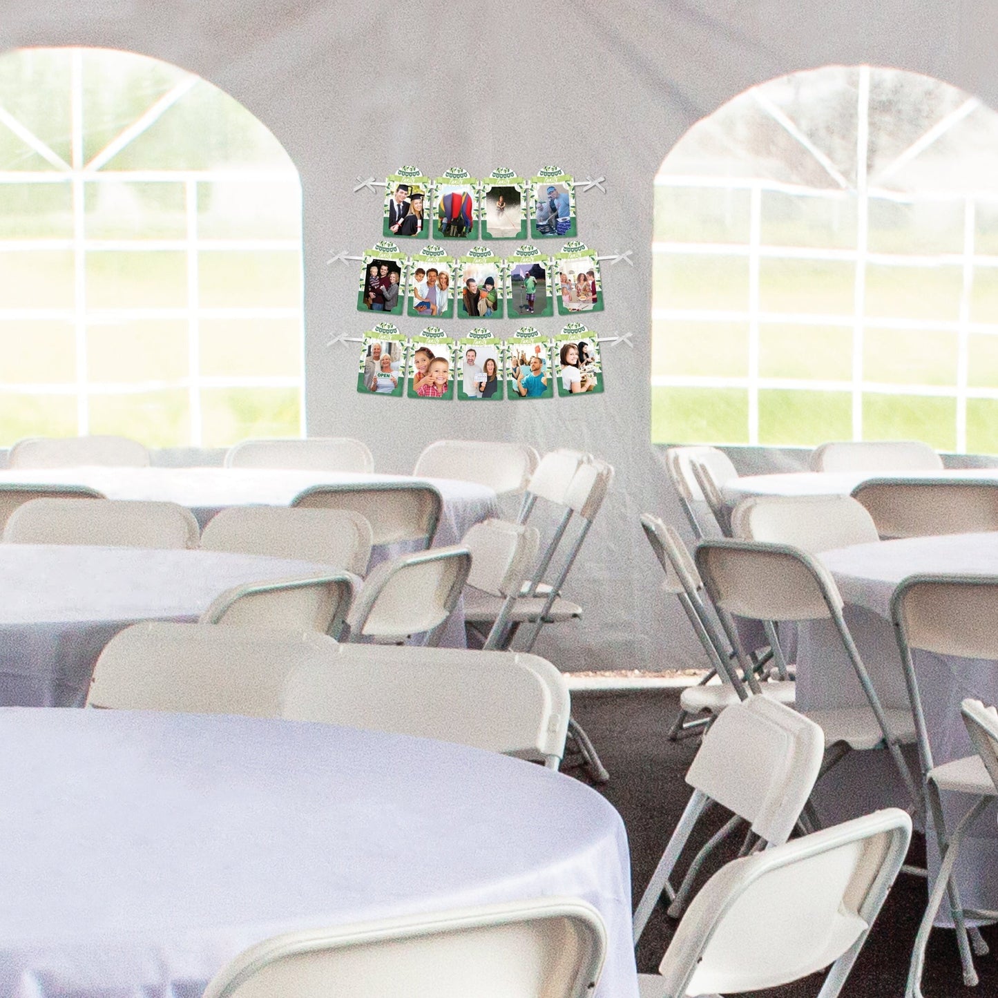 Family Tree Reunion - DIY Family Gathering Party Decor - Picture Display - Photo Banner