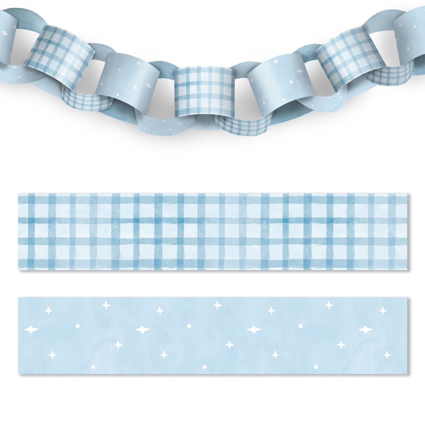 One Silly Goose Blue Paper Chains - 128 Pc