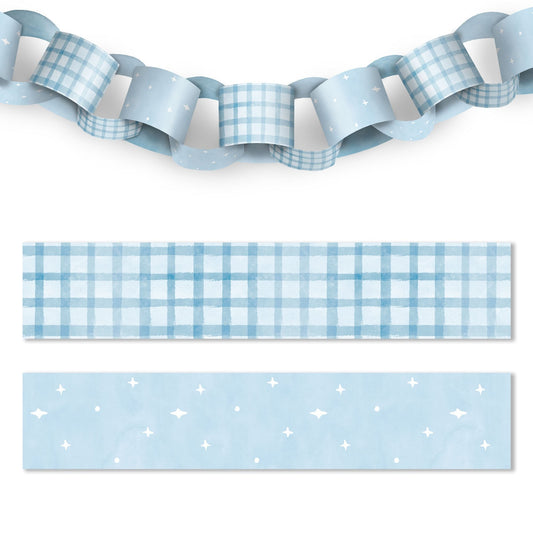 One Silly Goose Blue Paper Chains - 128 Pc