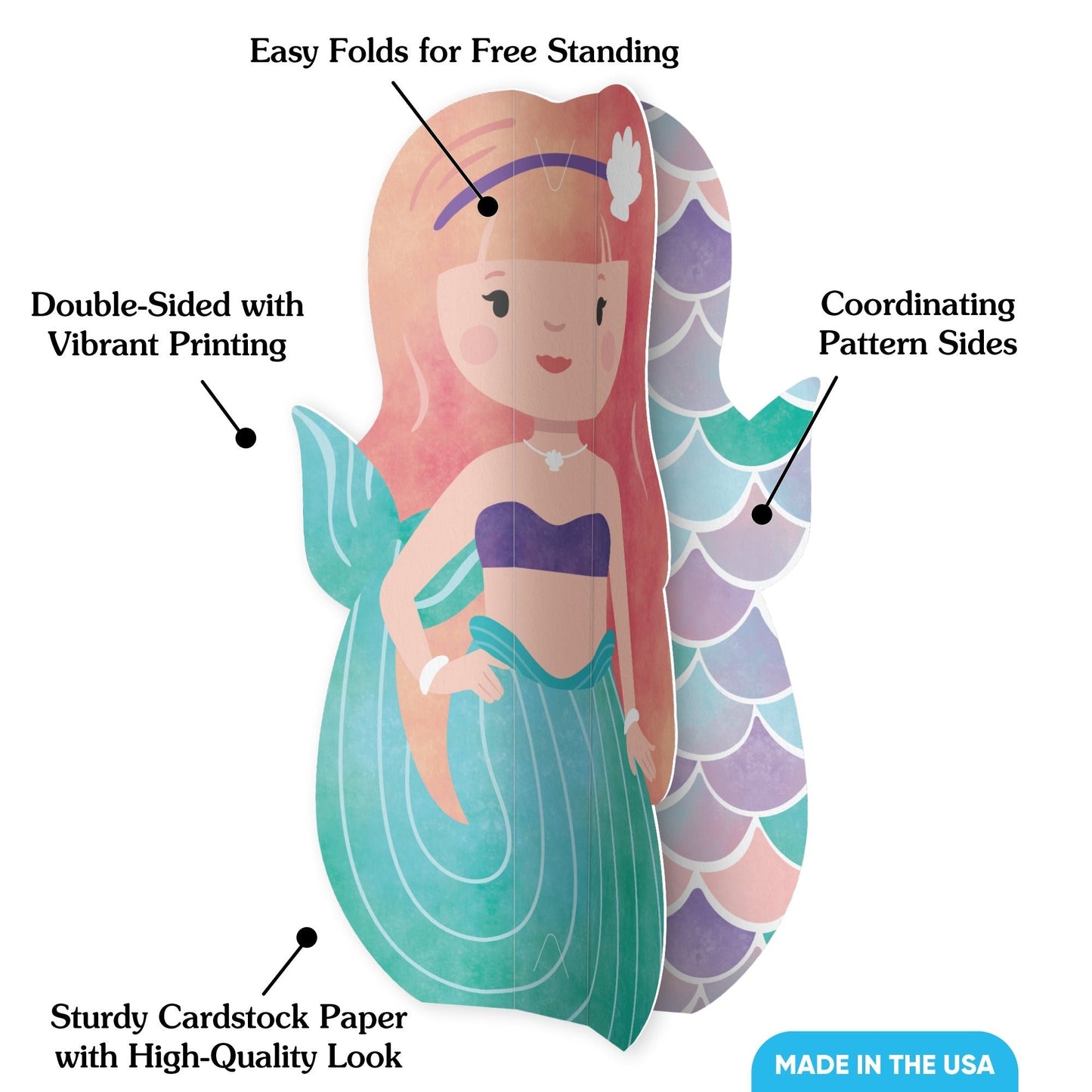 Mermaid 3D Centerpieces - 8 Ct