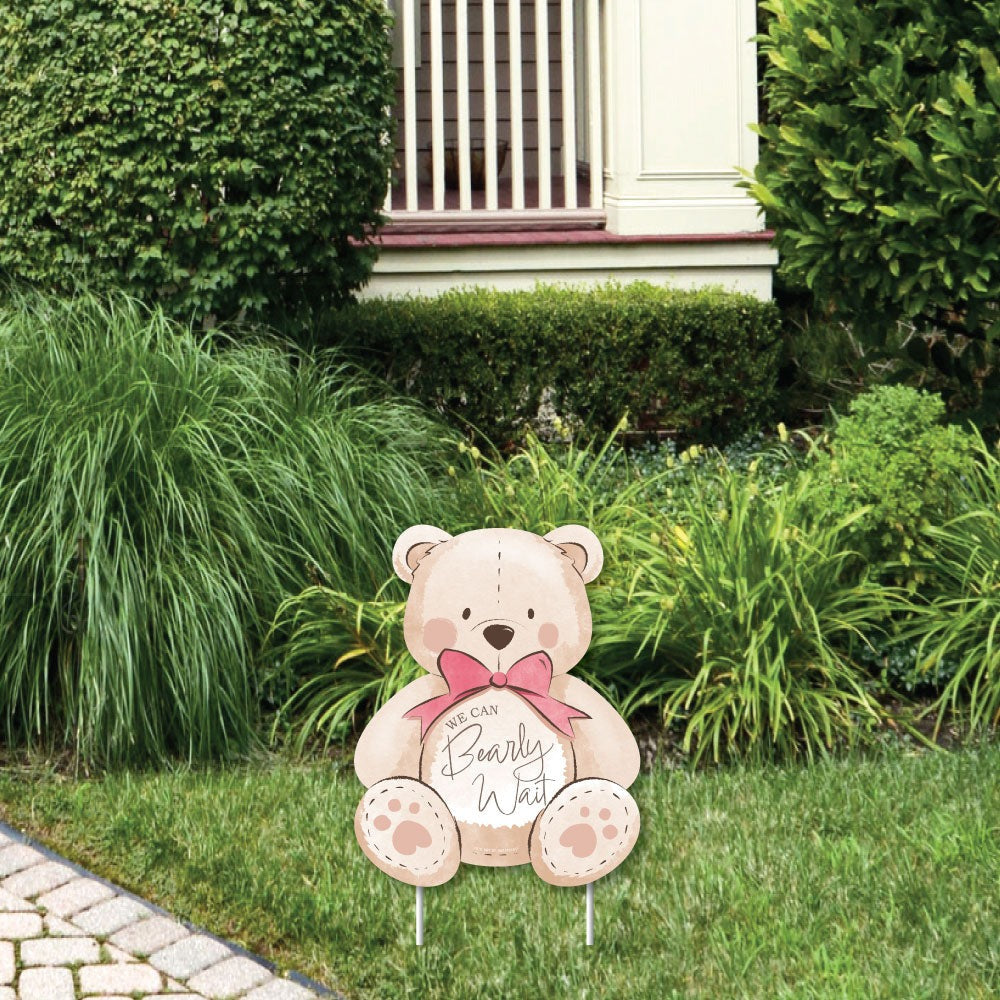 We Can Bearly Wait Yard Sign - 1 Pc