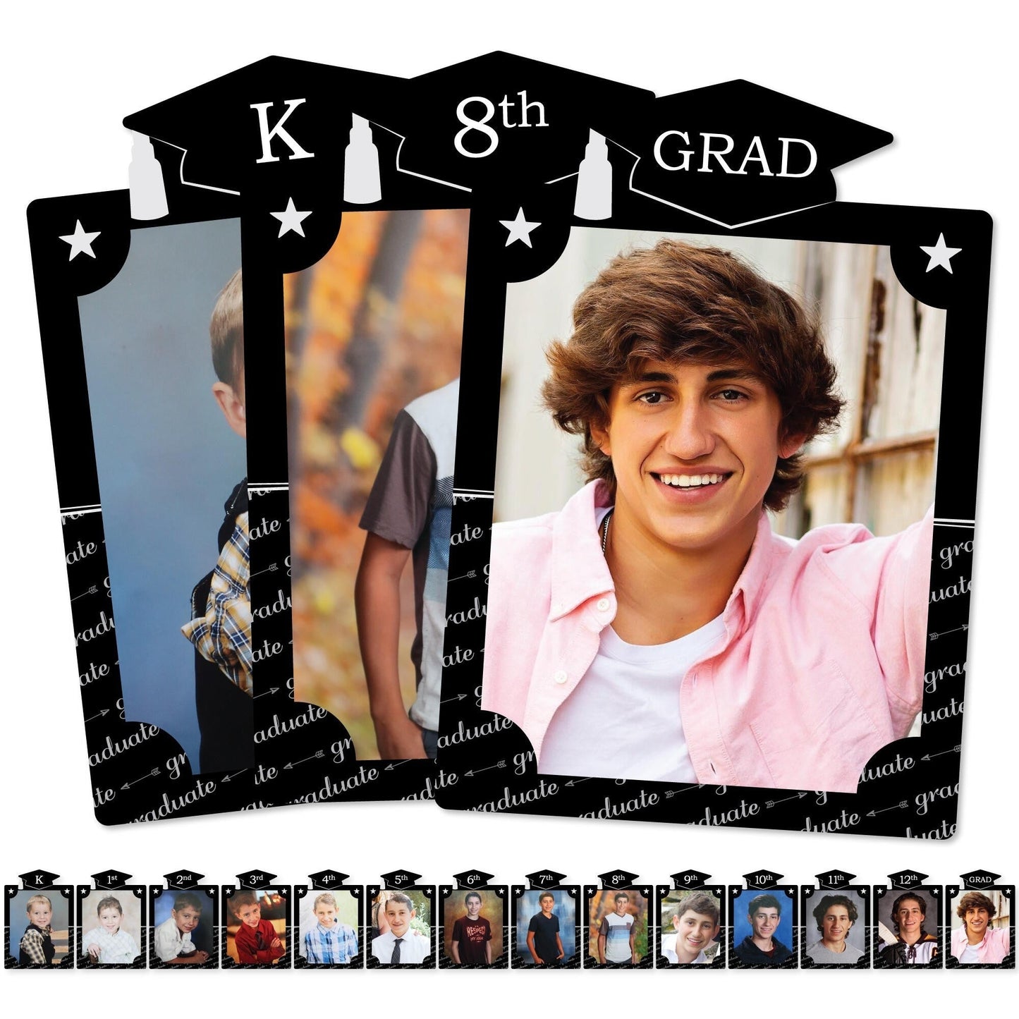Graduation Cheers - 8 x 10 inches K-12 School Photo Holder - DIY Graduation Party Decor - Picturific Display