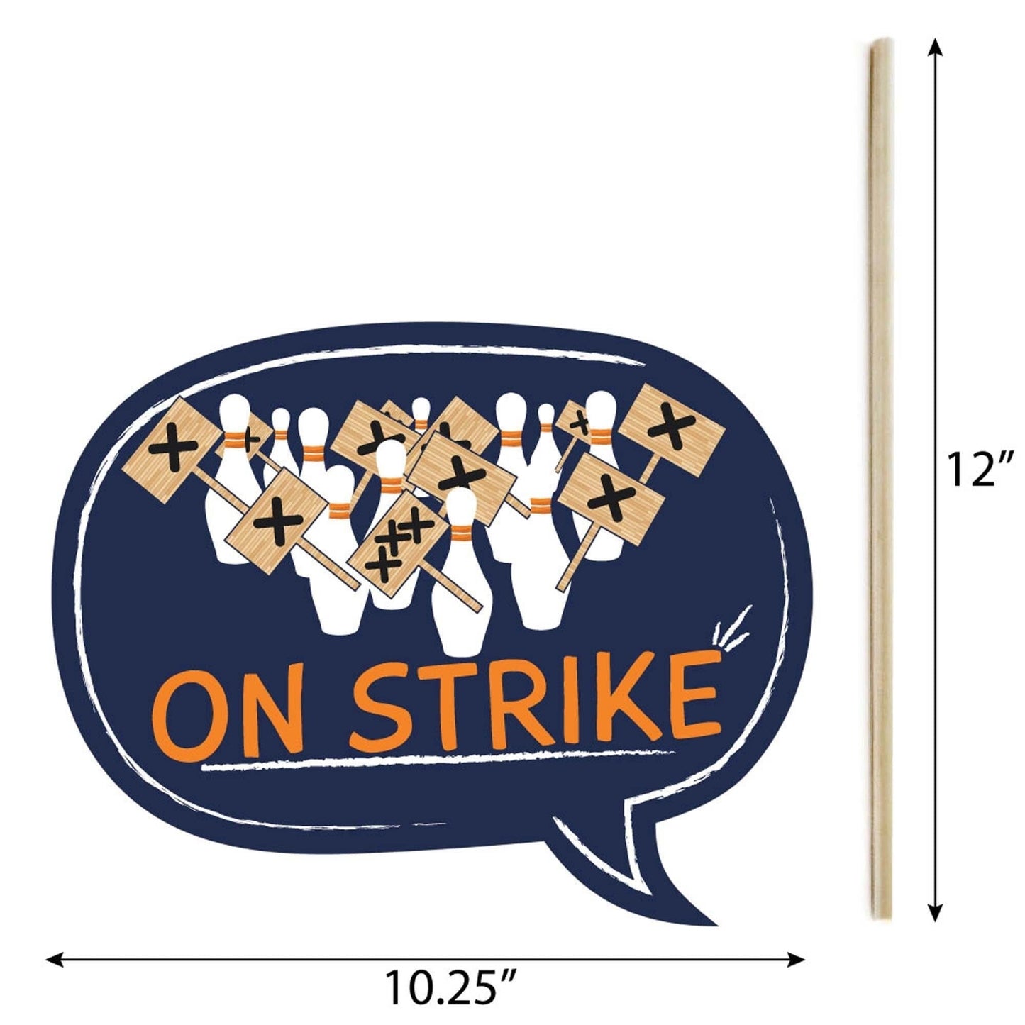 Funny Strike Up the Fun - Bowling - 10 Piece Baby Shower or Birthday Party Photo Booth Props Kit