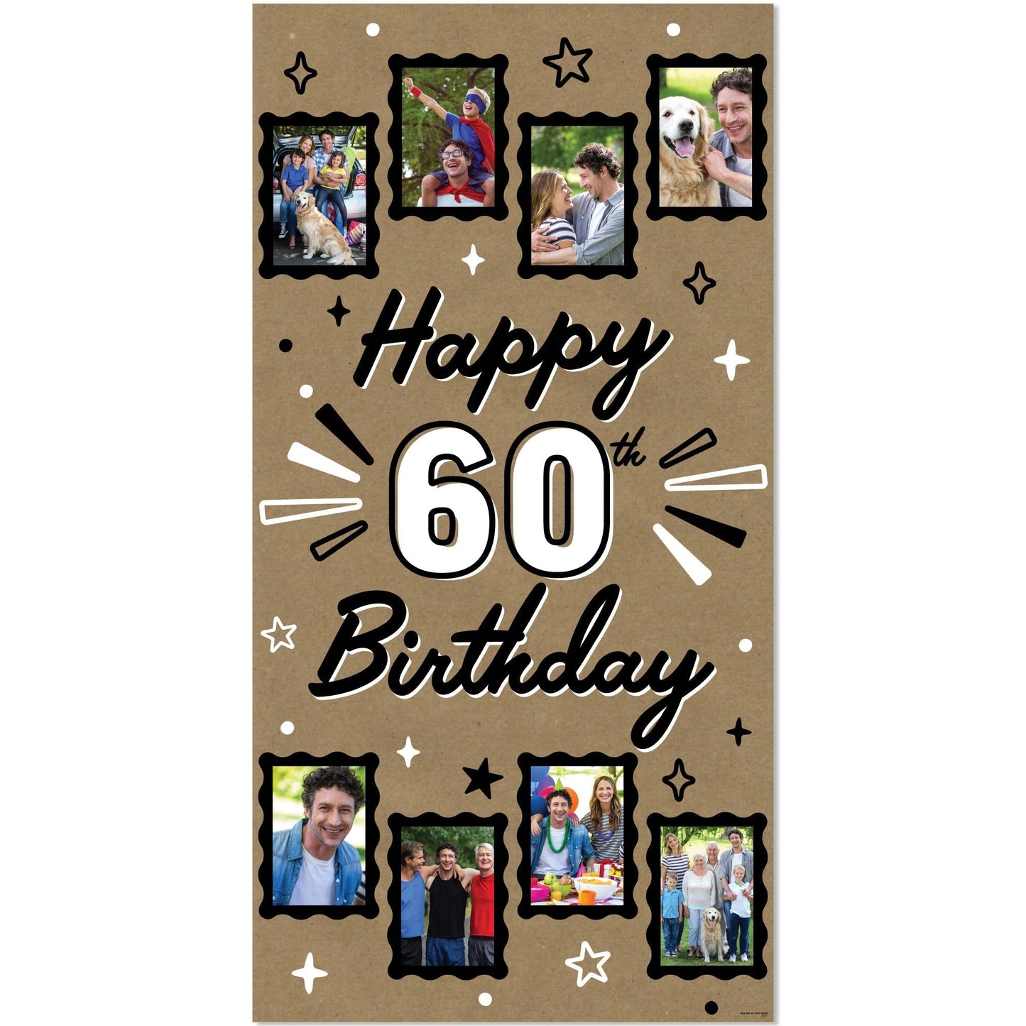 60th Birthday Kraft Photo Banner