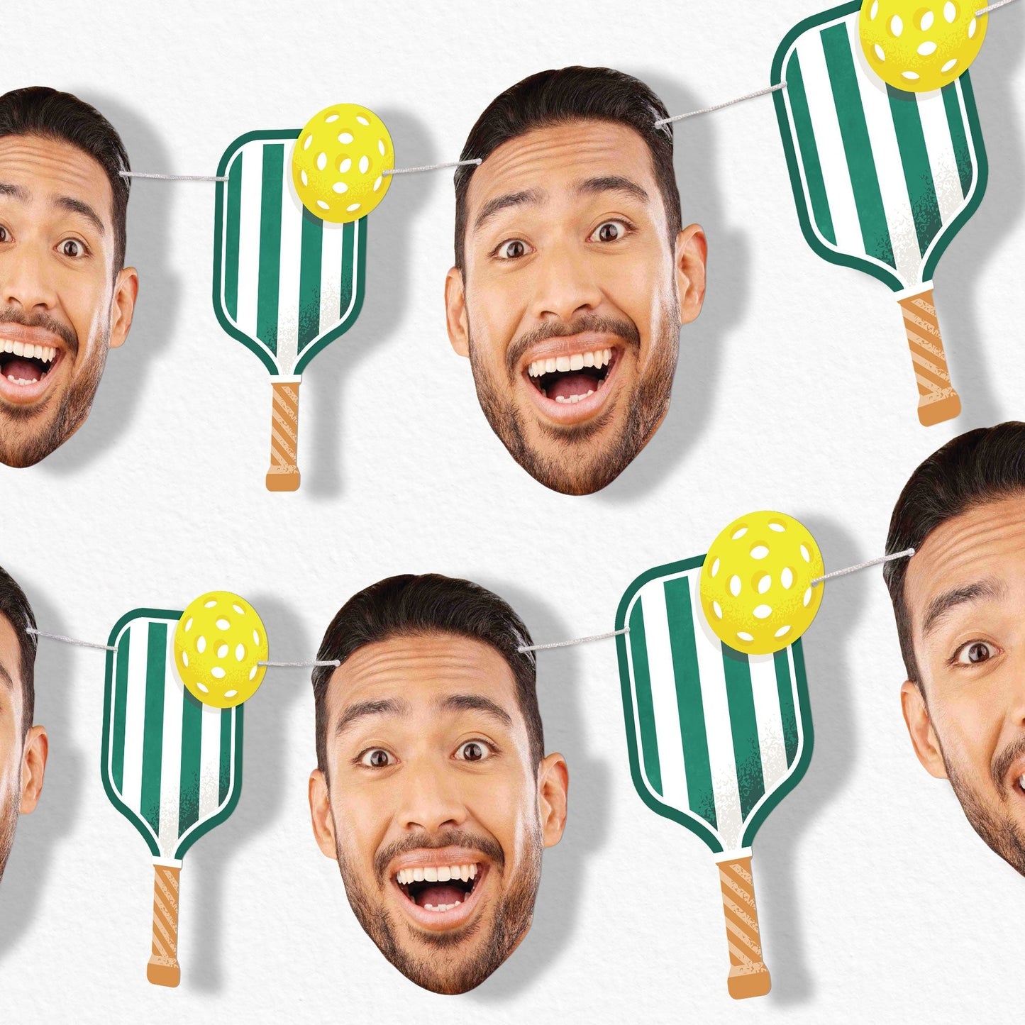 Custom Face Pickleball Garland Banner