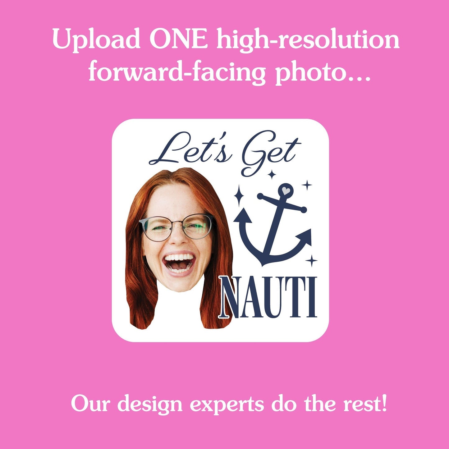Custom Let's Get Nauti Temporary Tattoos - 12 Ct