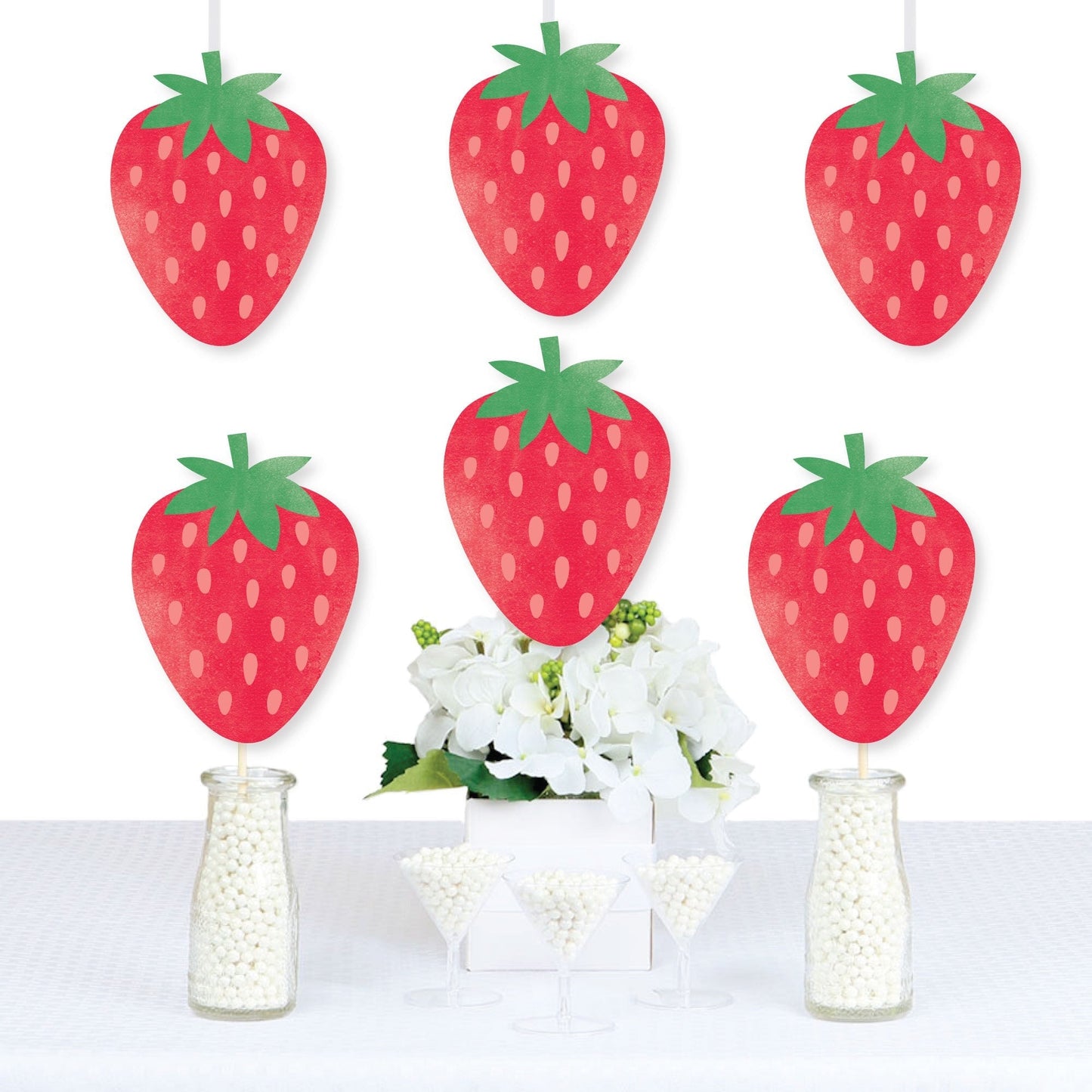 Berry Sweet Strawberry - Decorations DIY Fruit Themed Birthday Party or Baby Shower Essentials - Set of 20