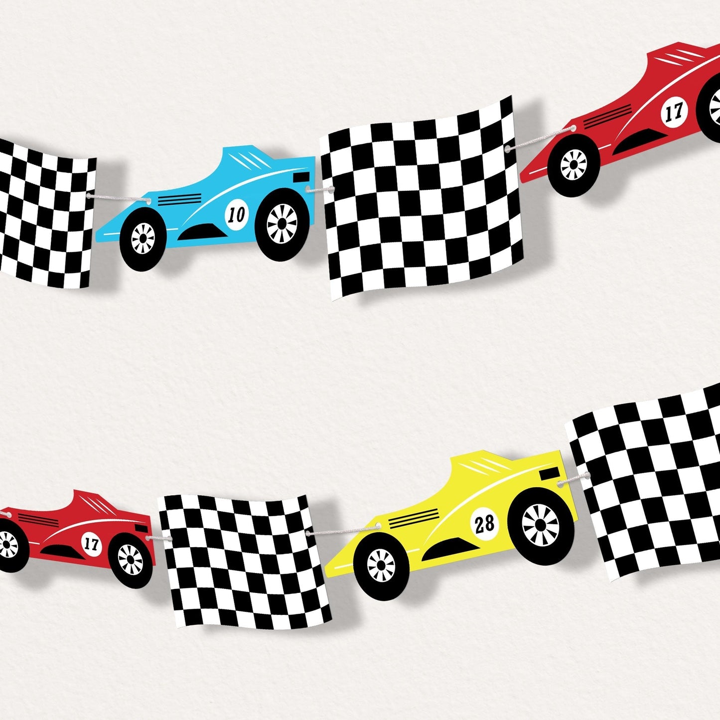 Let's Go Racing Garland Banner - 15 Pc