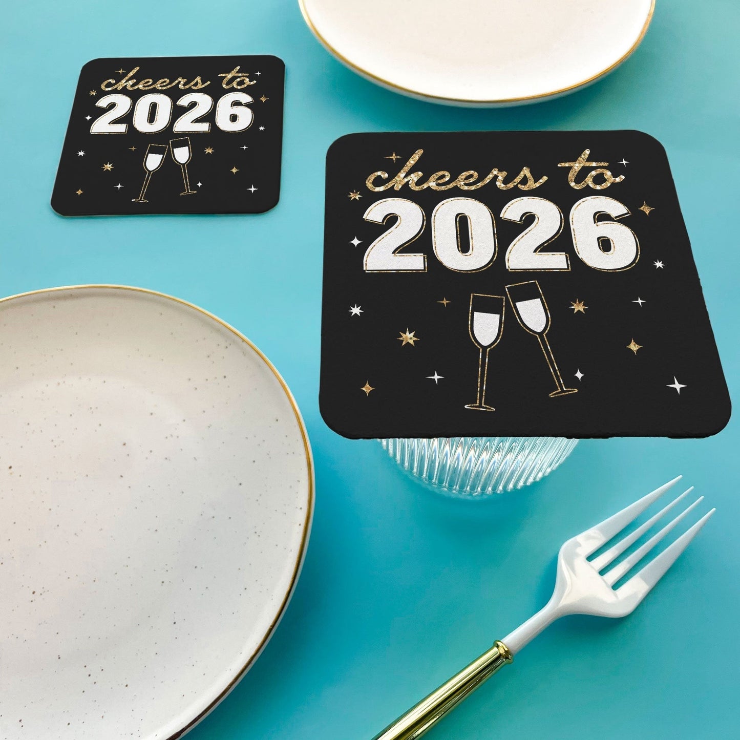 Drink Coasters - Hello New Year - 25 Ct