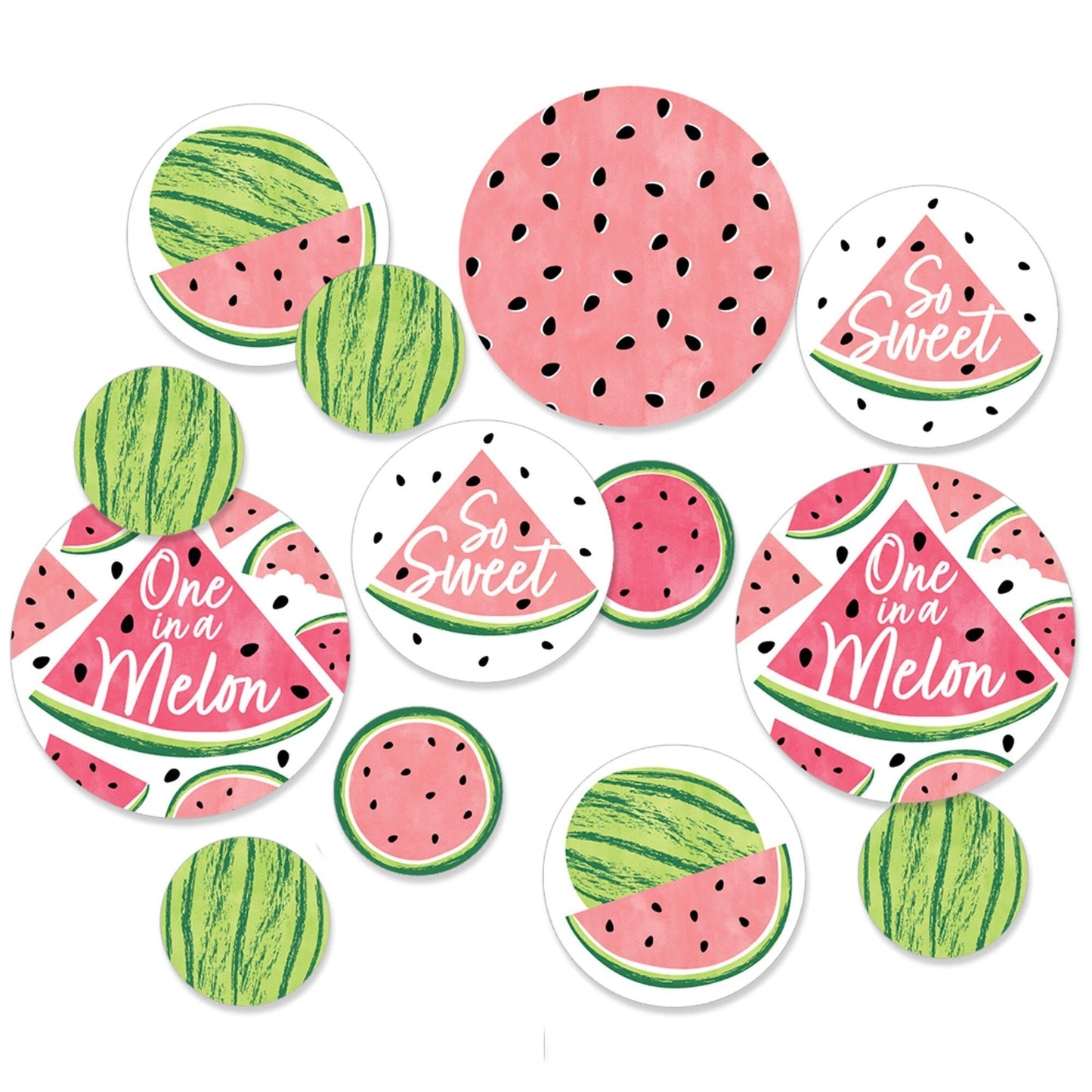 Sweet Watermelon - Fruit Party Giant Circle Confetti - Party Decorations - Large Confetti 27 Count
