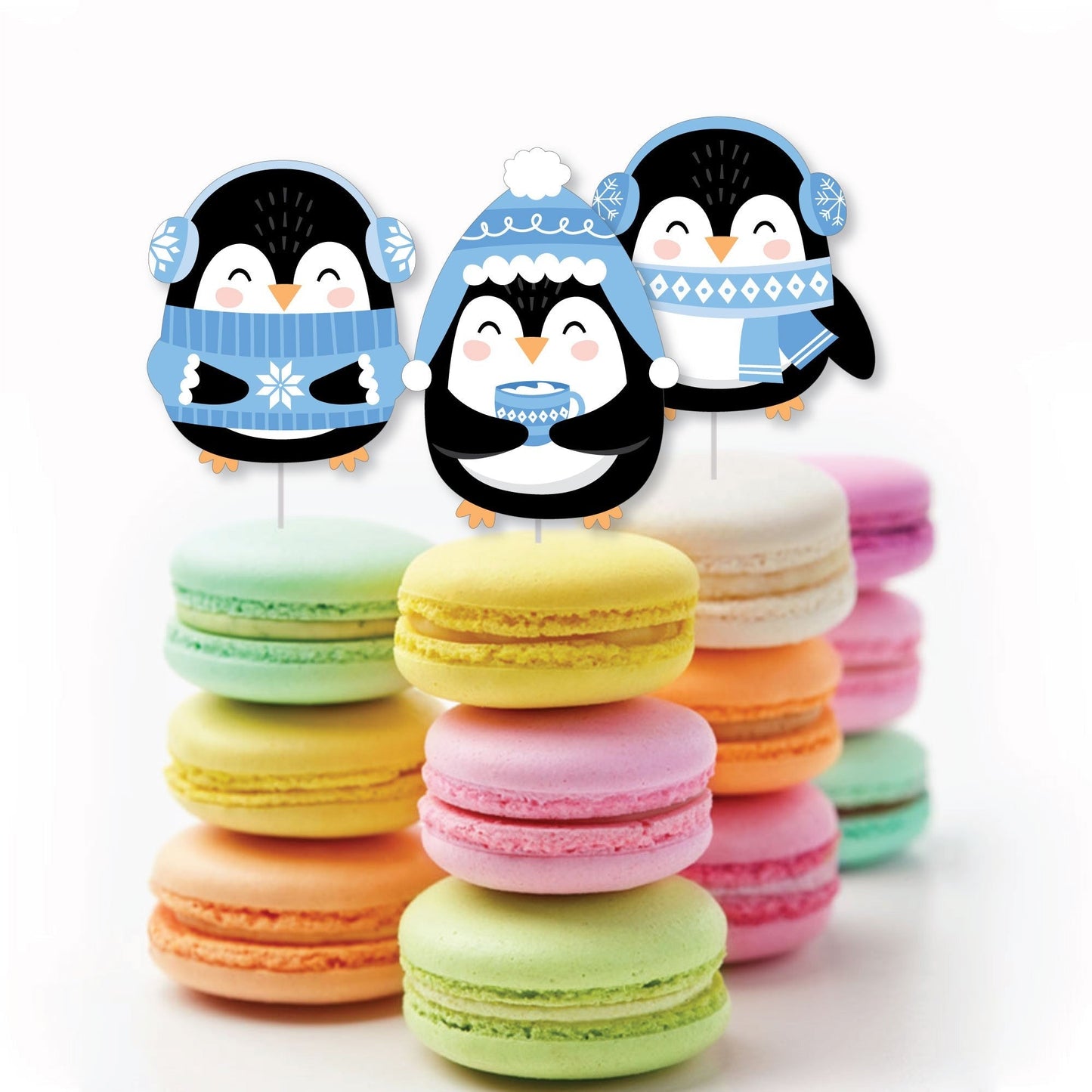 Winter Penguins - DIY Shaped Holiday and Christmas Party Cut-Outs - 24 Count