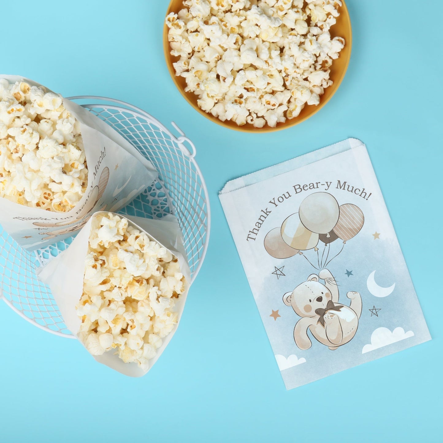 Custom Text Paper Treat Bags - We Can Bearly Wait - 100 Ct