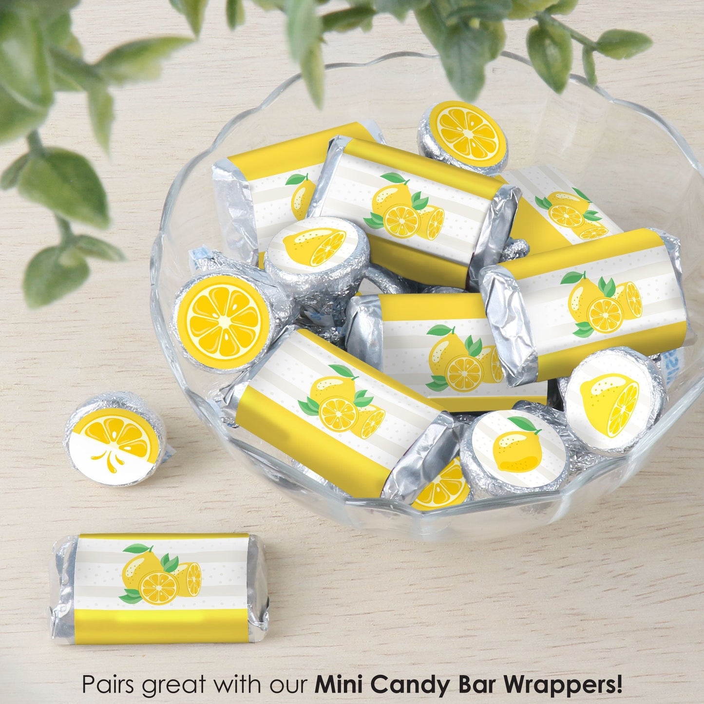 So Fresh - Lemon - Citrus Lemonade Party Small Round Candy Stickers - Party Favor Labels - 324 Count