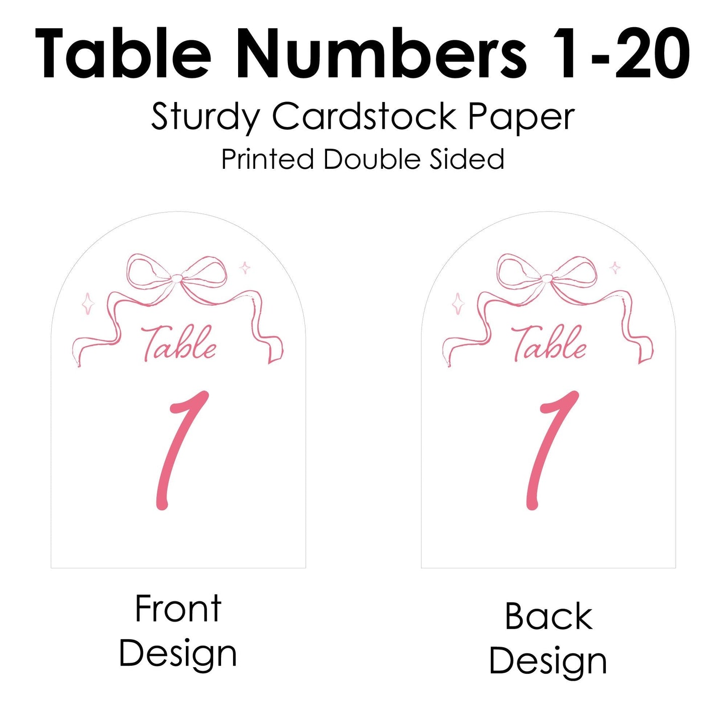 Tying The Knot Table Numbers - 20 Ct