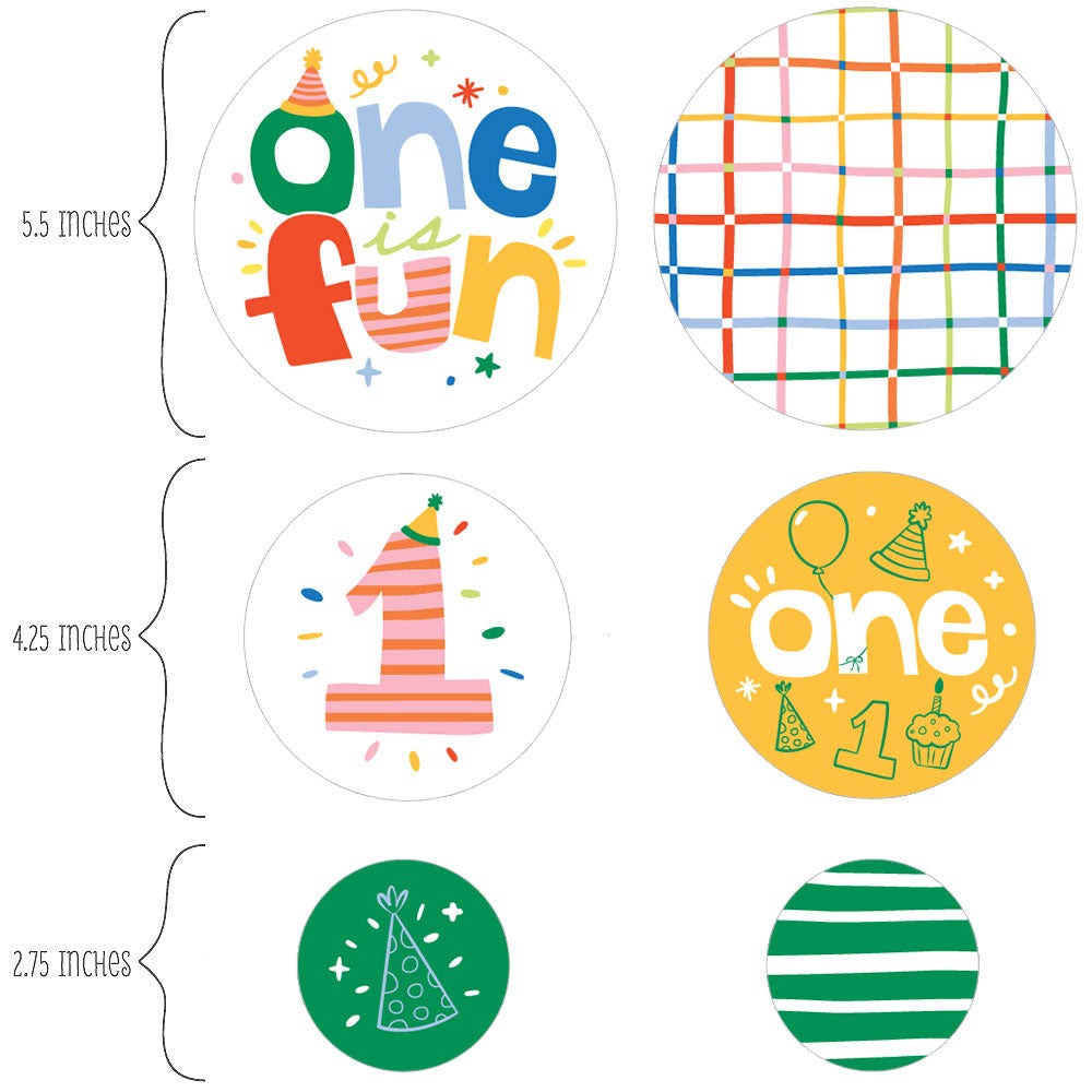 One is Fun Large Confetti - 27 Ct