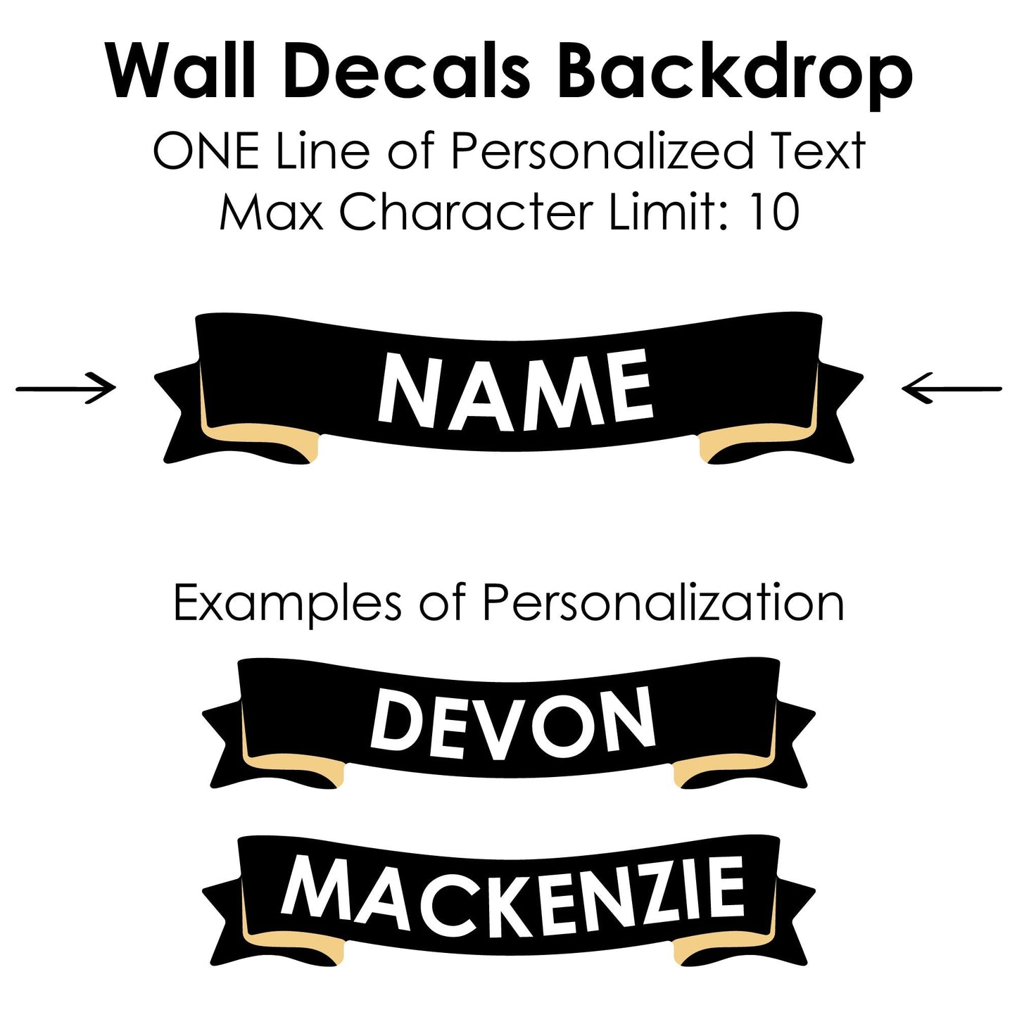Goodbye High School, Hello College - Personalized Peel and Stick Graduation Party Decoration - Wall Decals Backdrop