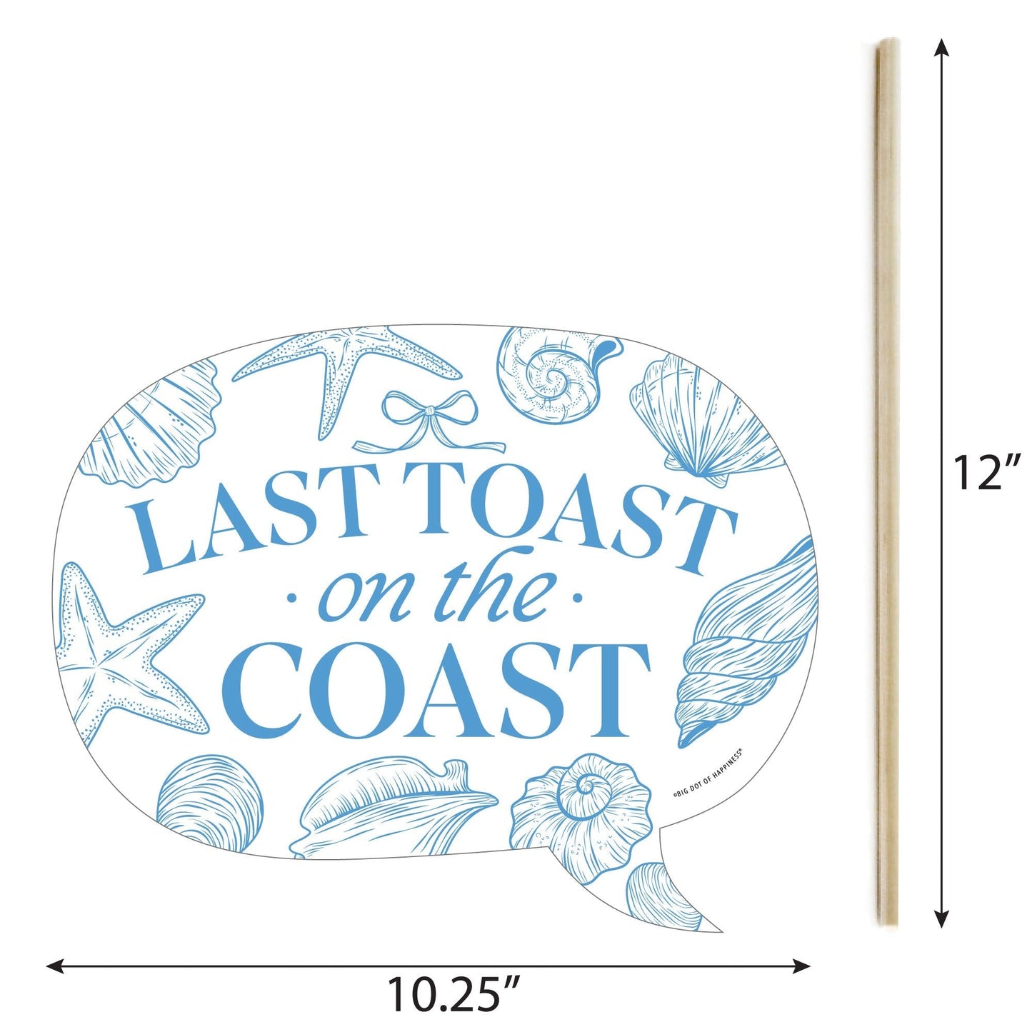 Funny Last Toast on the Coast Funny Photo Props - 10 Ct