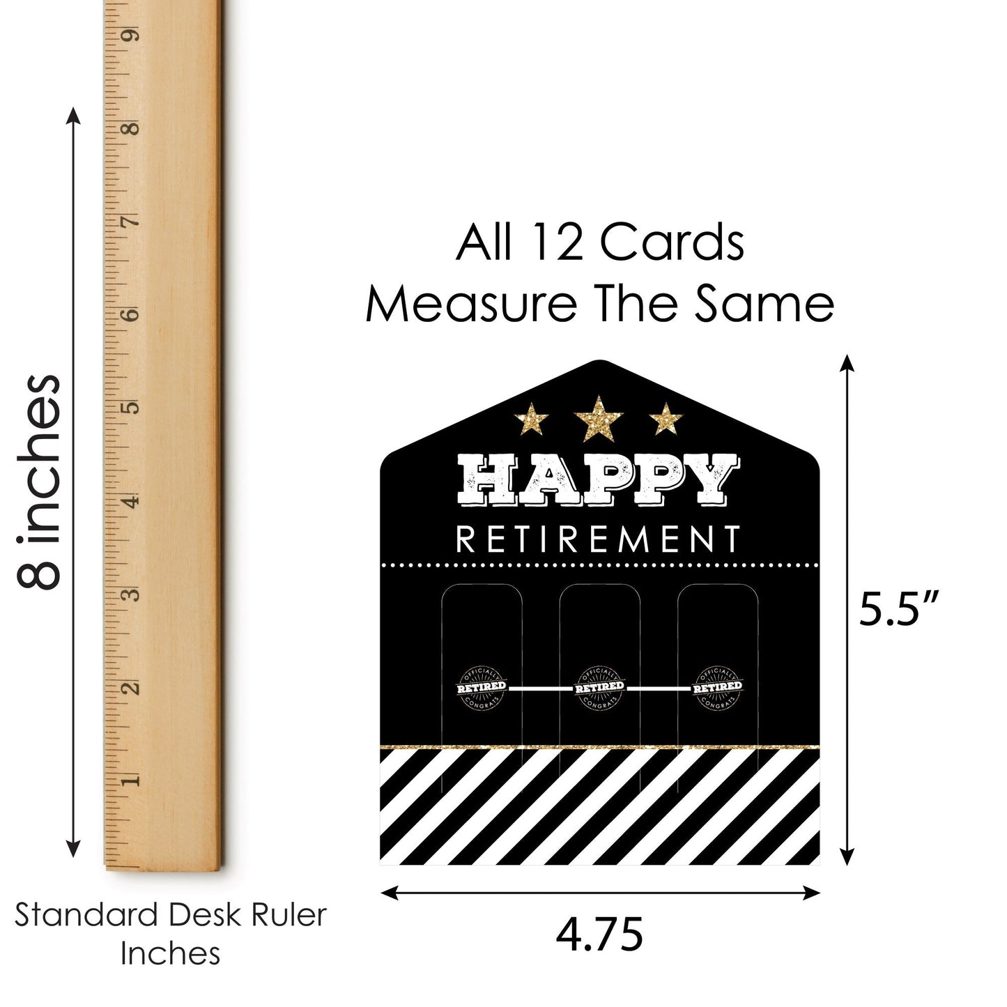 Happy Retirement - Retirement Party Game Pickle Cards - Pull Tabs 3-in-a-Row - Set of 12