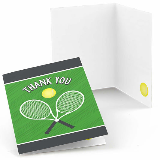 You Got Served - Tennis - Baby Shower or Birthday Party Thank You Cards - 8 ct