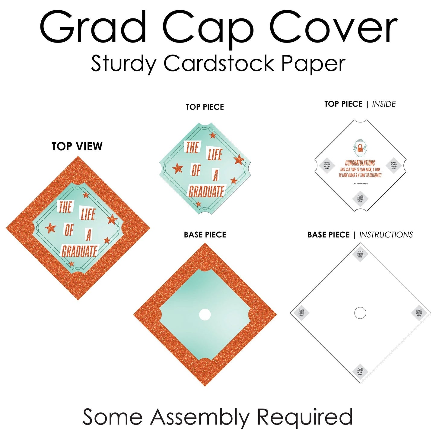 The Life of a Graduate Grad Cap Cover