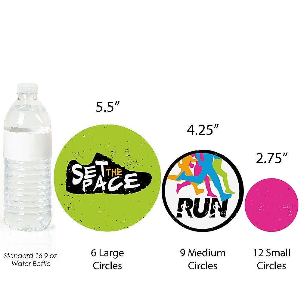 Set The Pace - Running - Track, Cross Country or Marathon Giant Circle Confetti - Party Decorations - Large Confetti 27 Count
