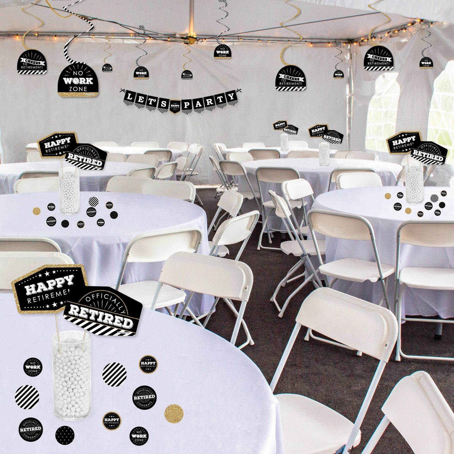 Happy Retirement - Retirement Party Supplies Decoration Kit - Decor Galore Party Pack - 51 Pieces