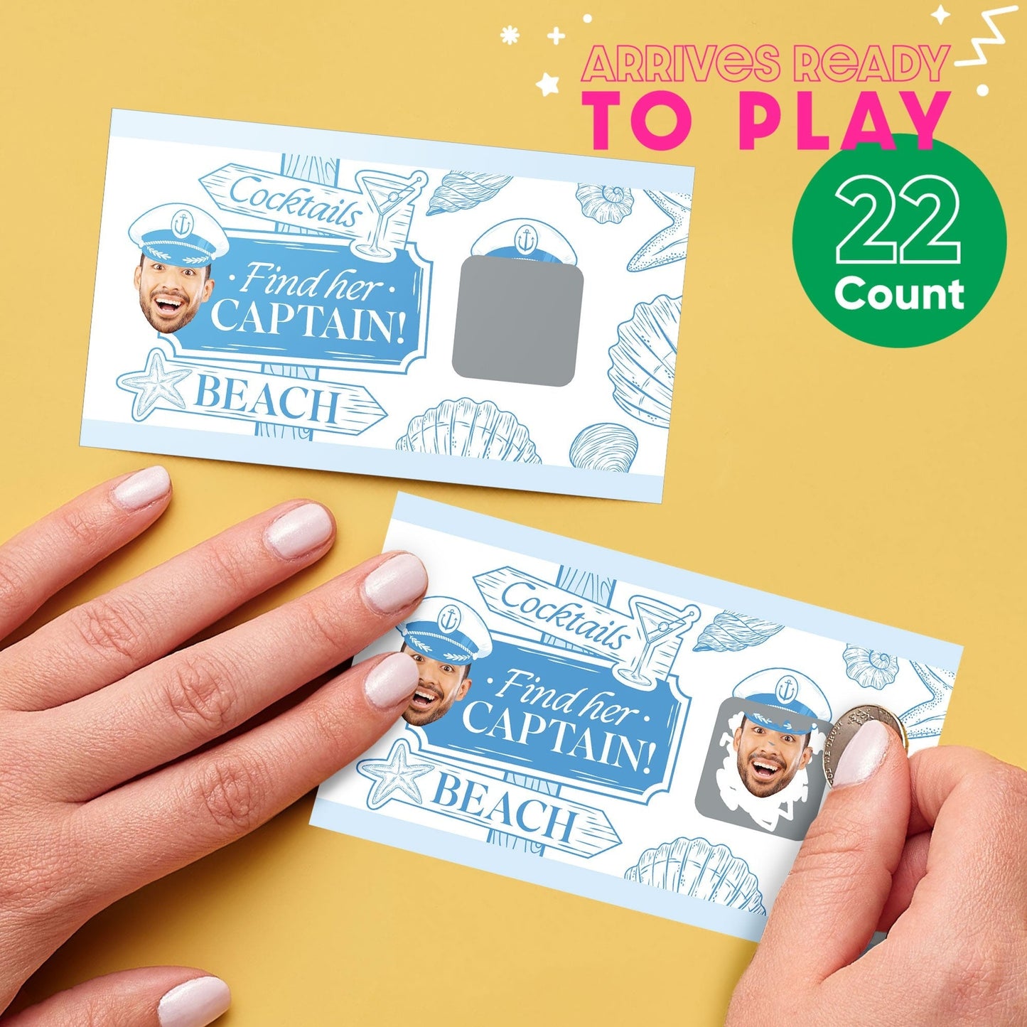 Custom Face Last Toast on the Coast Scratch Off Card Game - 22 Ct