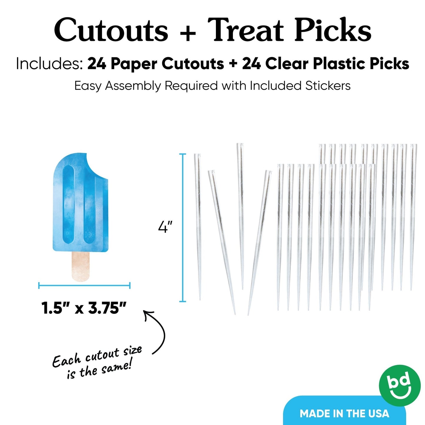 Popsicle Treat Picks - 24 Ct