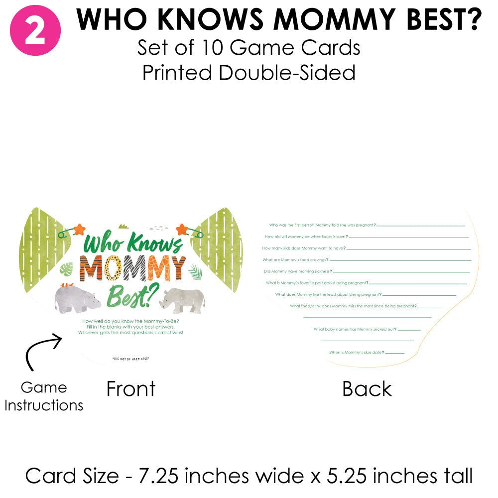 Safari Animals Baby Shower Gamerific Bundle