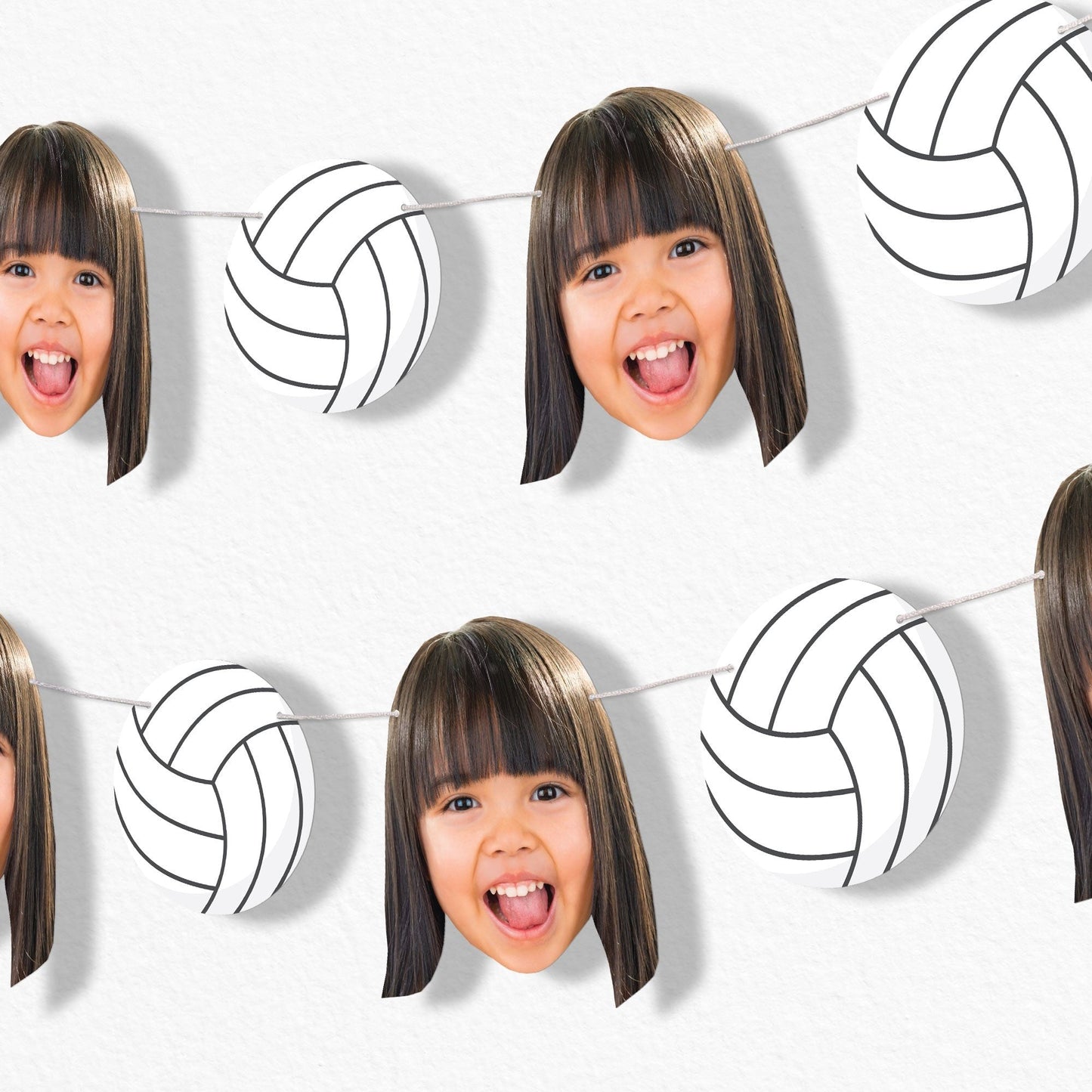 Custom Face Volleyball Garland Banner