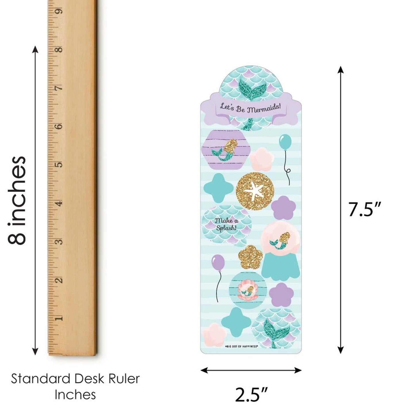 Let's Be Mermaids - Birthday Party Favor Kids Stickers - 16 Sheets - 256 Stickers