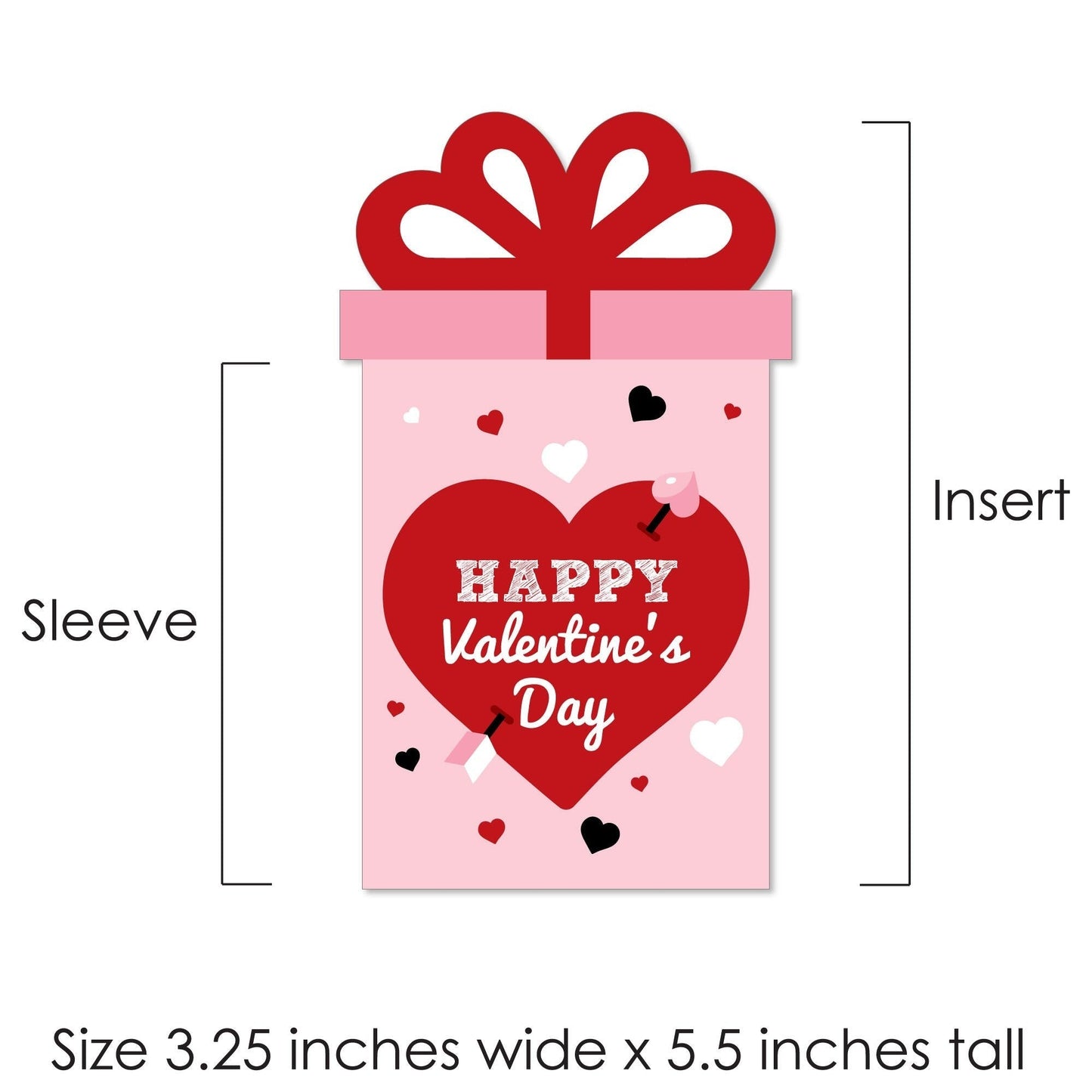 Conversation Hearts - Valentine's Day Party Money and Gift Card Sleeves - Nifty Gifty Card Holders - Set of 8
