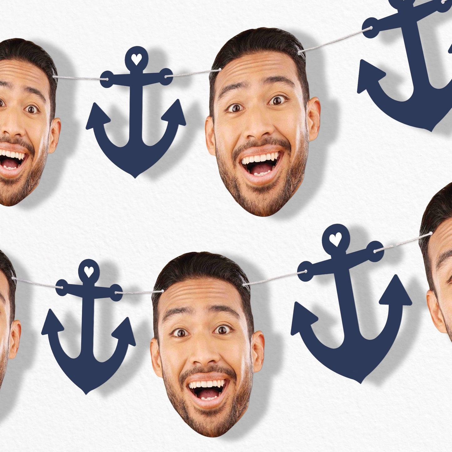 Custom Face Garland Banner - Let's Get Nauti