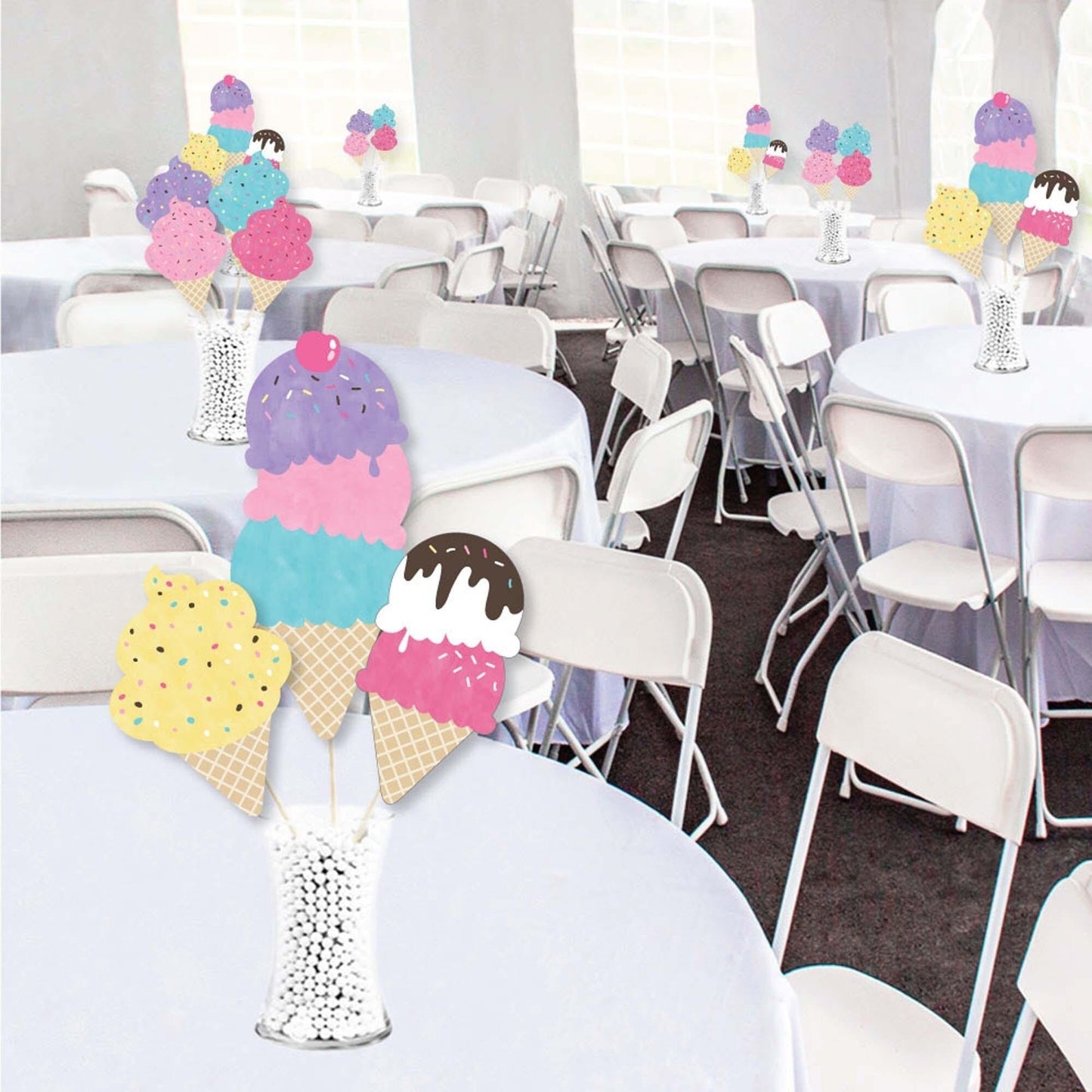 Ice Cream Showstopper Table Toppers - 35 Pc