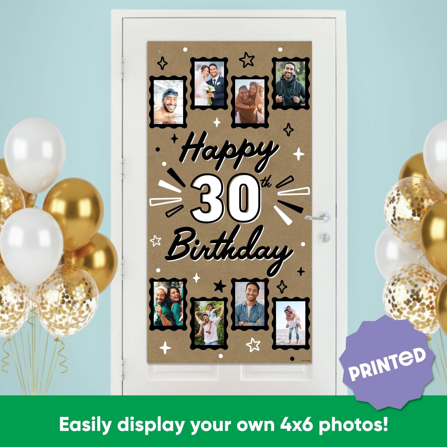 30th Birthday Kraft Photo Banner