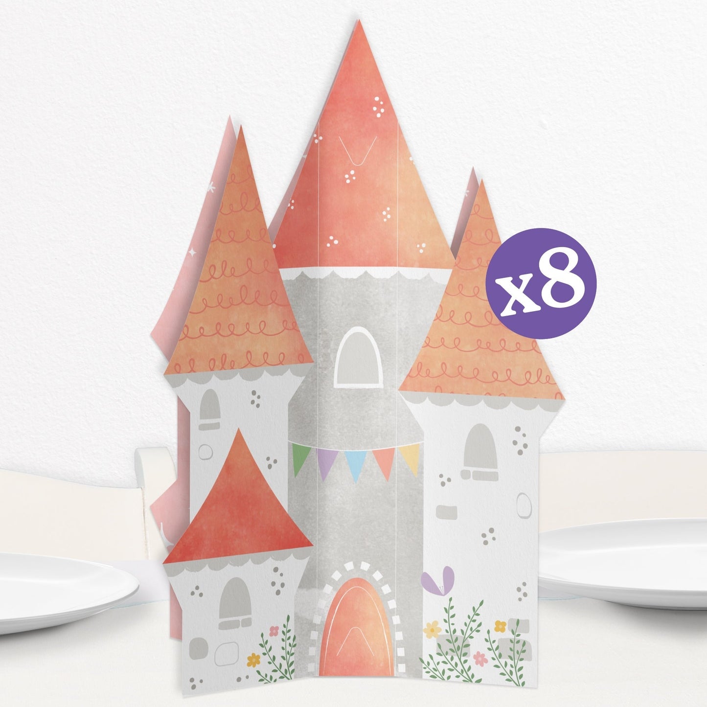 Castle 3D Centerpieces - 8 Ct